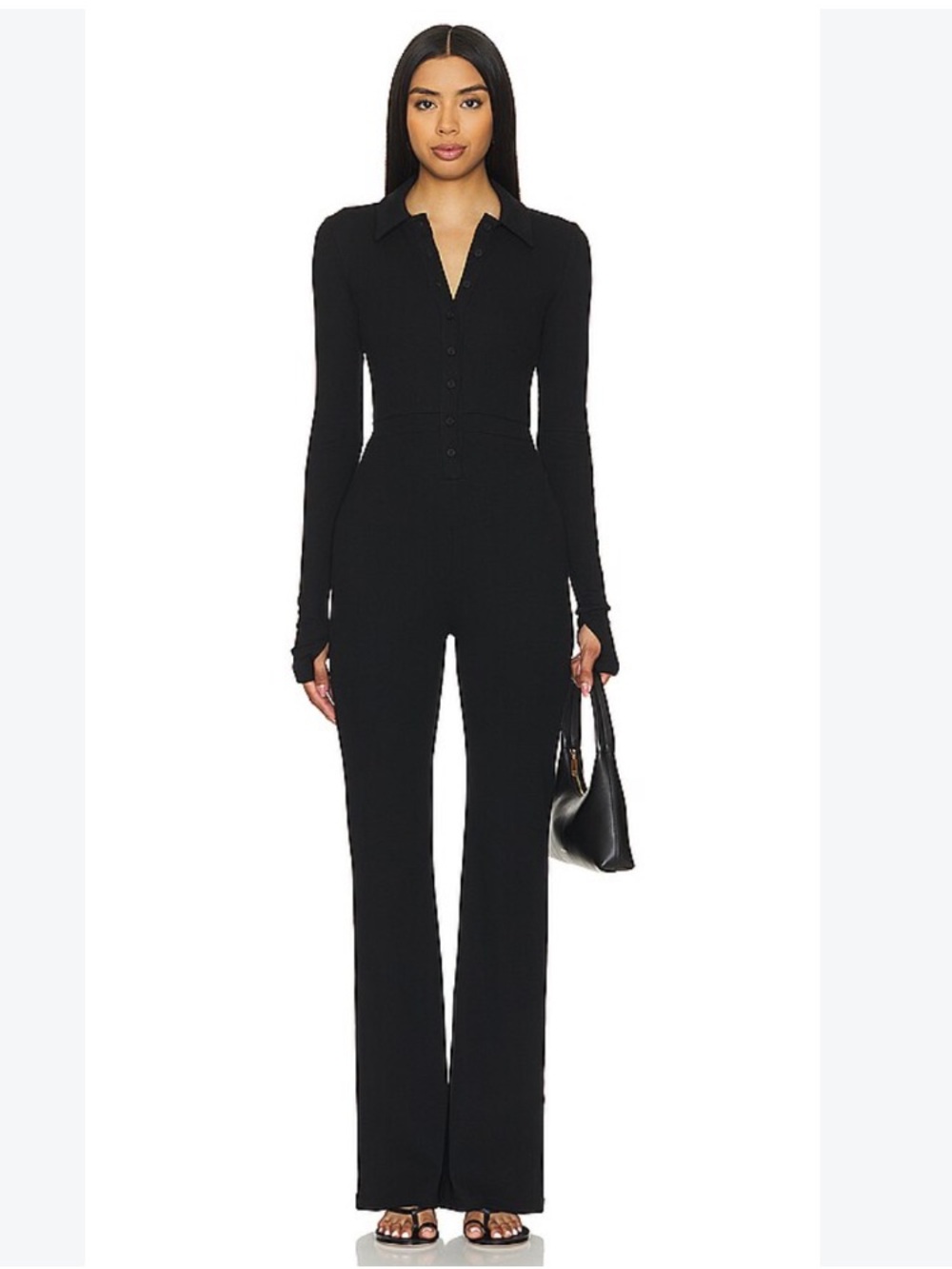 Peachy Den Revolve June Jumpsuit in Black Sz L